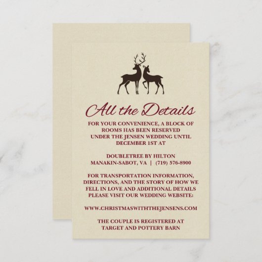 Kaart winterfeestdag in details (Voorkant / Achterkant)