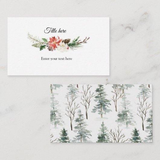 Kaart winterkerstbeklimming (Voorkant / Achterkant)