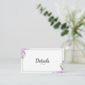 Kaart Wisteria Wedding Details (Staand voorkant)