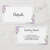 Kaart Wisteria Wedding Details (Voorkant / Achterkant)