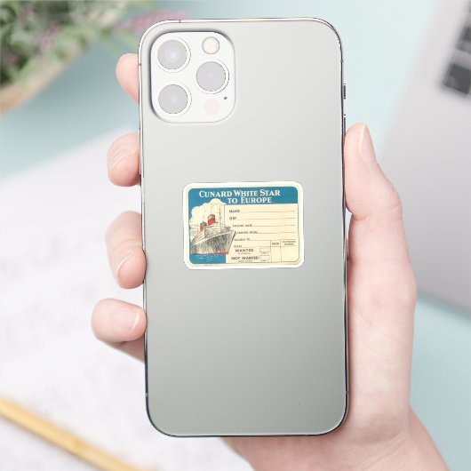 Kaart - Wit Star bagage Label (Telefoon)