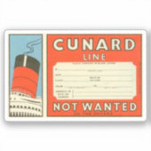 Kaart - Wit Star bagage Label (Voorkant)