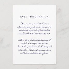 Kaart Witte schoonmaakbare legante bruiloft