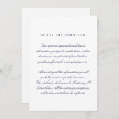 Kaart Witte schoonmaakbare legante bruiloft (Voorkant / Achterkant)