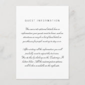 Kaart Witte schoonmaakbare legante bruiloft (Voorkant)