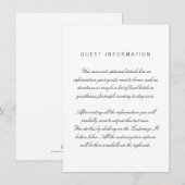 Kaart Witte schoonmaakbare legante bruiloft (Voorkant / Achterkant)