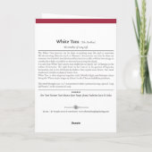 KAART Witte Tara - met verklaring en mantra (Achterkant)