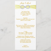 Kaart Yellow Diamond Infinity Wedding Menu (Voorkant)