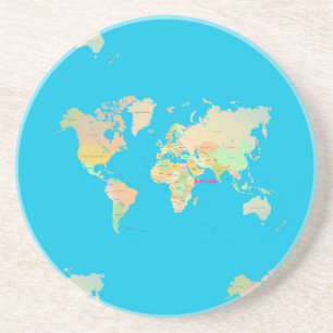 kaart zandsteen onderzetter