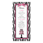 Kaart Zebra Print and Cake Bakery Menu (Voorkant)