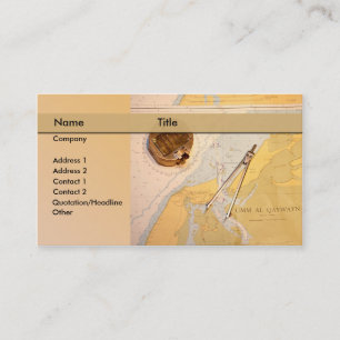 kaart / zee / navigatie / zeilen visitekaartje