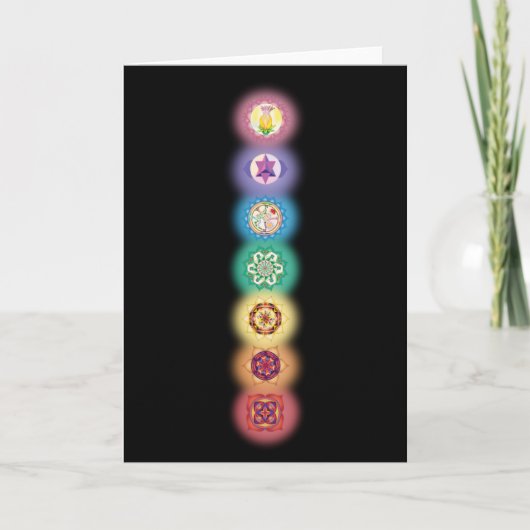 Kaart zeven Chakras (Voorkant)