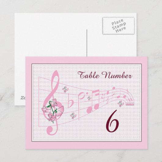 Kaart Zoete erwten en muziektabelnummer (Voorkant / Achterkant)