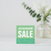 Kaart zomerverkoop - groen (Staand voorkant)