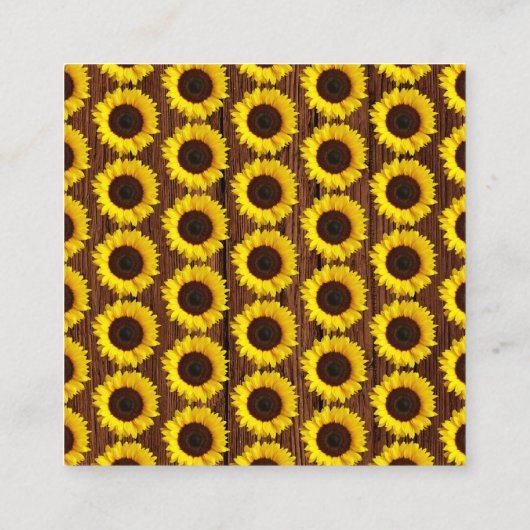 Kaart Zonnebloem Baby shower Book Request Enclosur (Achterkant)