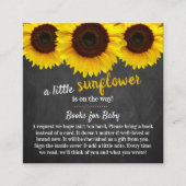Kaart Zonnebloem Baby shower Book Request Enclosur (Voorkant)