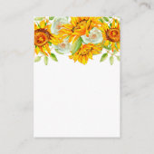 Kaart Zonnebloem-bruiloft (Achterkant)