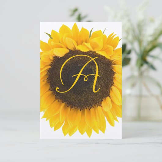 Kaart Zonnebloemrespons (Staand voorkant)