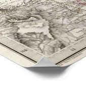 Kaart Zuid-Afrika Poster (Hoek)