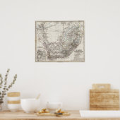 Kaart Zuid-Afrika Poster (Keuken)