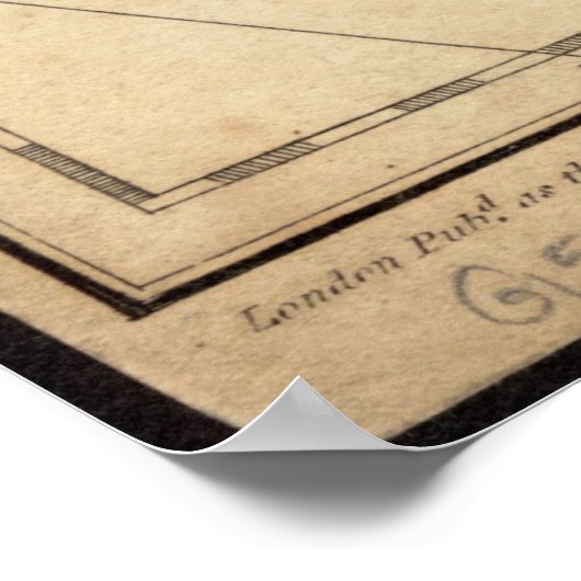  kaart Zuid-Amerika Poster (Hoek)