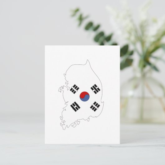 Kaart Zuid-Korea (Staand voorkant)