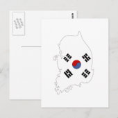 Kaart Zuid-Korea (Voorkant / Achterkant)