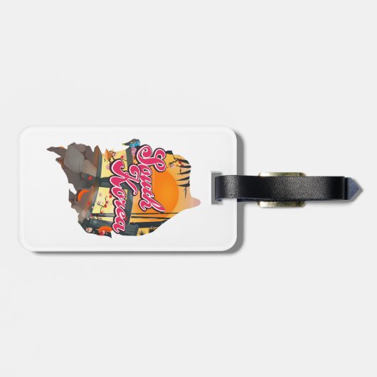 Kaart Zuid-Korea Bagagelabel (Achterkant horizontaal)