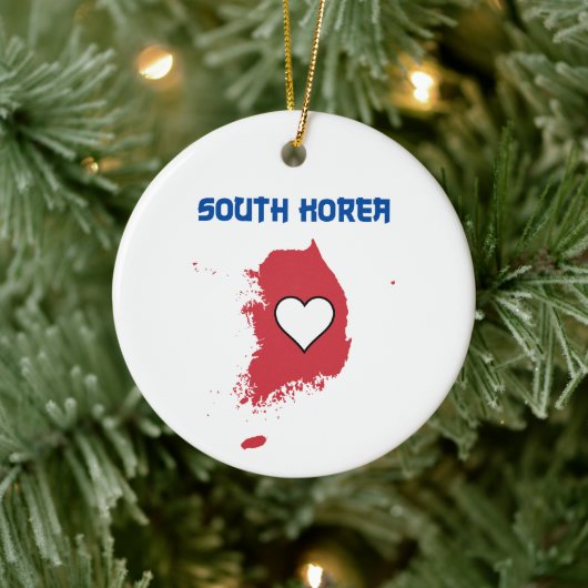 Kaart Zuid-Korea Keramisch Ornament (Boom)