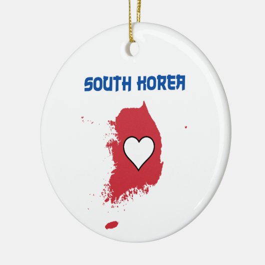Kaart Zuid-Korea Keramisch Ornament (Links)