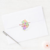 Kaart Zuid-Korea Ronde Sticker (Envelop)