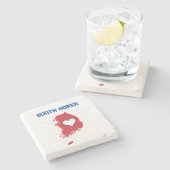 Kaart Zuid-Korea Stenen Onderzetter (Zijkant)