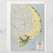 kaart Zuid-Vietnam september 1972 Persoonlijk Briefhoofd (Voorkant / Achterkant)