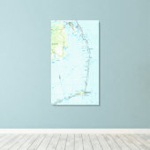  kaart Zuidelijke Banken (1957) Canvas Afdruk (Insitu (Houten vloer))