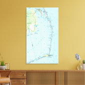  kaart Zuidelijke Banken (1957) Canvas Afdruk (Insitu (Woonkamer))