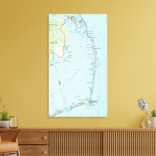  kaart Zuidelijke Banken (1957) Canvas Afdruk (Insitu (Woonkamer))