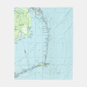  kaart Zuidelijke Banken (1957) Fleece Deken (Voorkant)