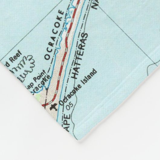  kaart Zuidelijke Banken (1957) Fleece Deken (Hoek)