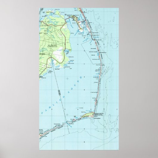  kaart Zuidelijke Banken (1957) Poster (Voorkant)