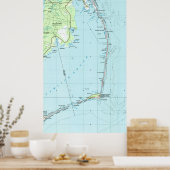  kaart Zuidelijke Banken (1957) Poster (Keuken)