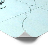  kaart Zuidelijke Banken (1957) Poster (Hoek)