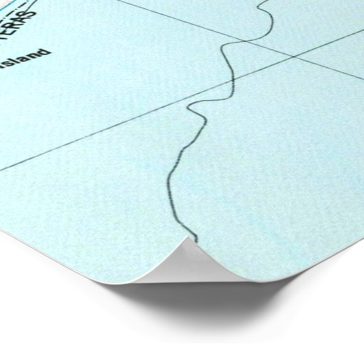  kaart Zuidelijke Banken (1957) Poster (Hoek)