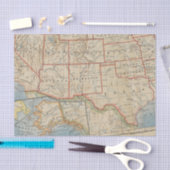 Kaart Zuidwestelijke Verenigde Staten en Alaska 18 Tissuepapier (Craft)