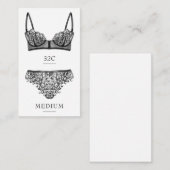 Kaart zwarte lingerie invoegen (Voorkant / Achterkant)