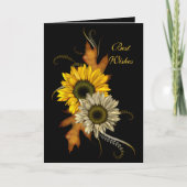 Kaart Zwarte Zonnebloem Beste Vergroting Dag (Voorkant)