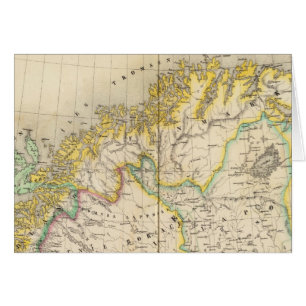 Kaart Zweden, Noorwegen Atlas