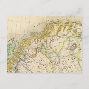 Kaart Zweden, Noorwegen Atlas