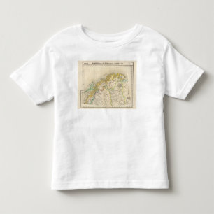 Kaart Zweden, Noorwegen Atlas Kinder Shirts