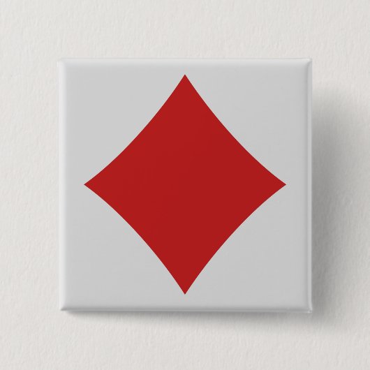Kaartafspeelknoppen - Diamond Vierkante Button 5,1 Cm (Voorkant)