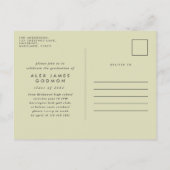 kaartavontuur begint uniek afstuderen uitnodiging briefkaart (Achterkant)